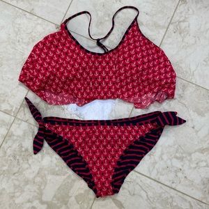 Red Sperry Anchor Bikini NWOT